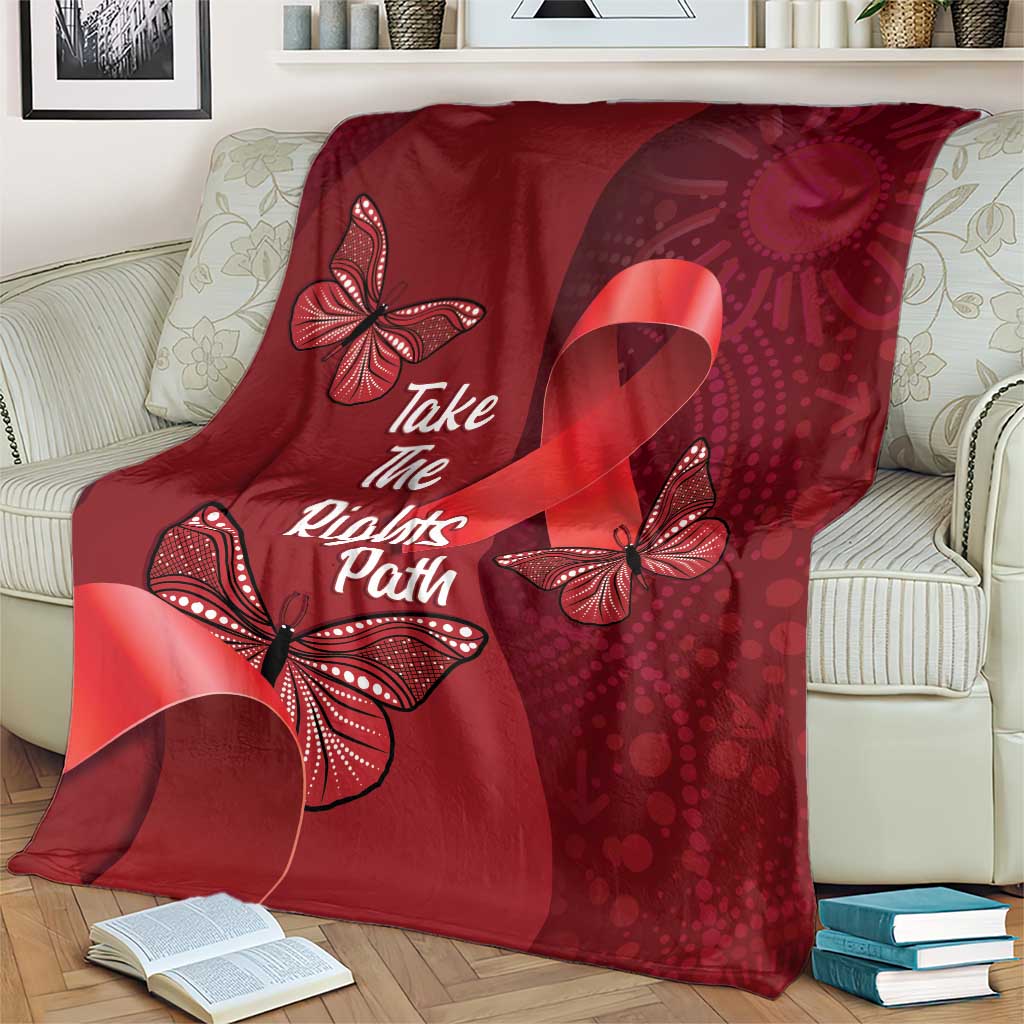 Australia AIDS Awareness Month Blanket Take The Rights Path Aboriginal Art