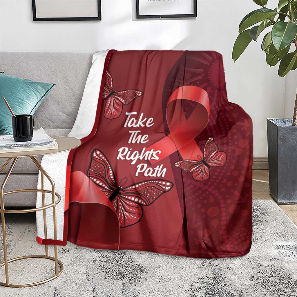 Australia AIDS Awareness Month Blanket Take The Rights Path Aboriginal Art