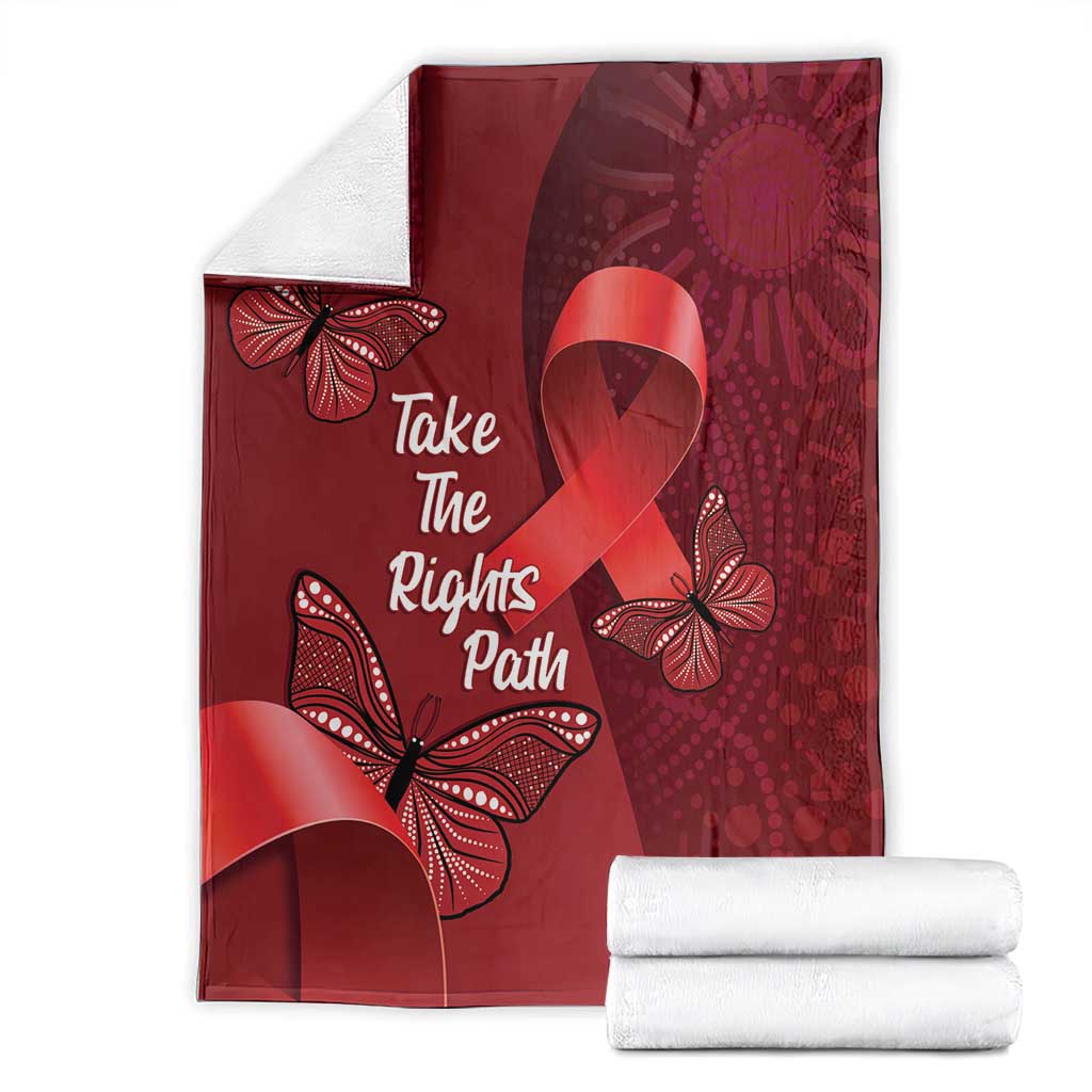 Australia AIDS Awareness Month Blanket Take The Rights Path Aboriginal Art