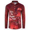Australia AIDS Awareness Month Button Sweatshirt Take The Rights Path Aboriginal Art