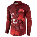 Australia AIDS Awareness Month Button Sweatshirt Take The Rights Path Aboriginal Art