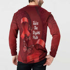 Australia AIDS Awareness Month Button Sweatshirt Take The Rights Path Aboriginal Art