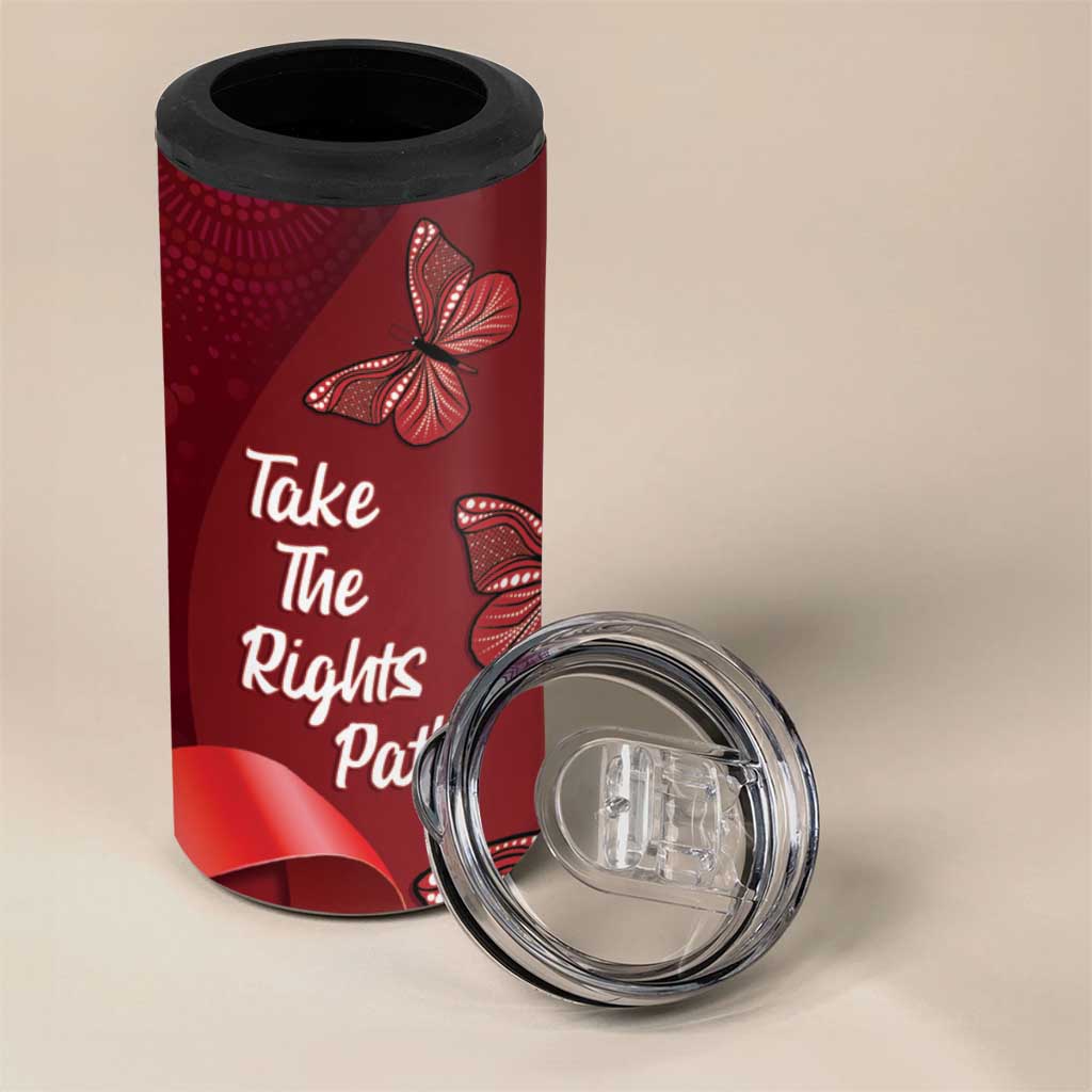 Australia AIDS Awareness Month 4 in 1 Can Cooler Tumbler Take The Rights Path Aboriginal Art