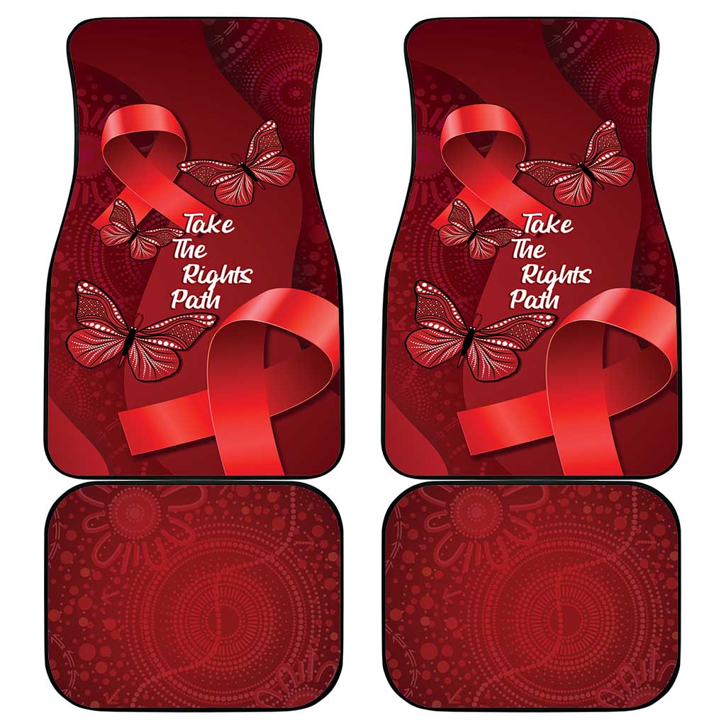 Australia AIDS Awareness Month Car Mats Take The Rights Path Aboriginal Art