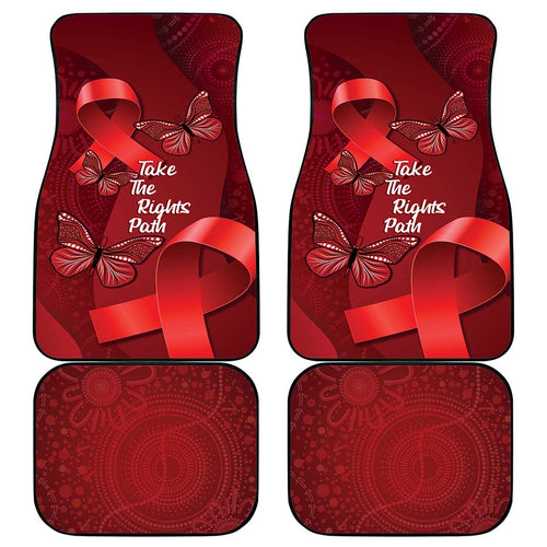 Australia AIDS Awareness Month Car Mats Take The Rights Path Aboriginal Art