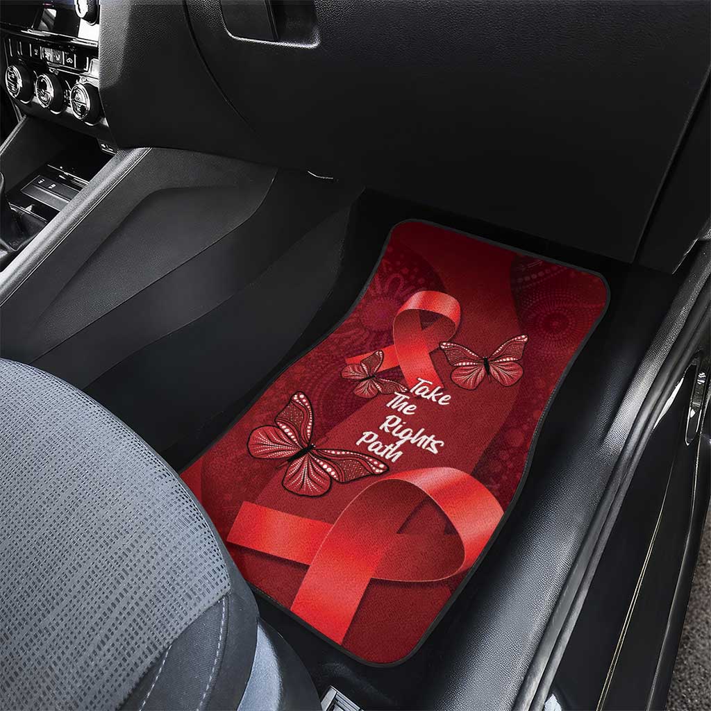 Australia AIDS Awareness Month Car Mats Take The Rights Path Aboriginal Art