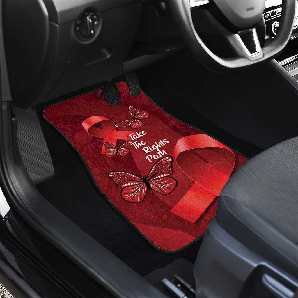 Australia AIDS Awareness Month Car Mats Take The Rights Path Aboriginal Art