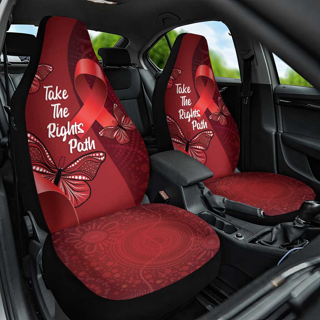 Australia AIDS Awareness Month Car Seat Cover Take The Rights Path Aboriginal Art