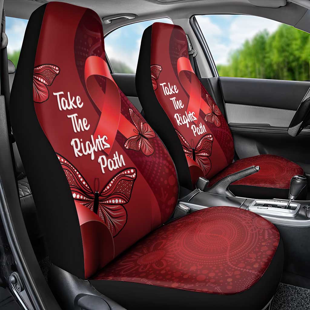 Australia AIDS Awareness Month Car Seat Cover Take The Rights Path Aboriginal Art