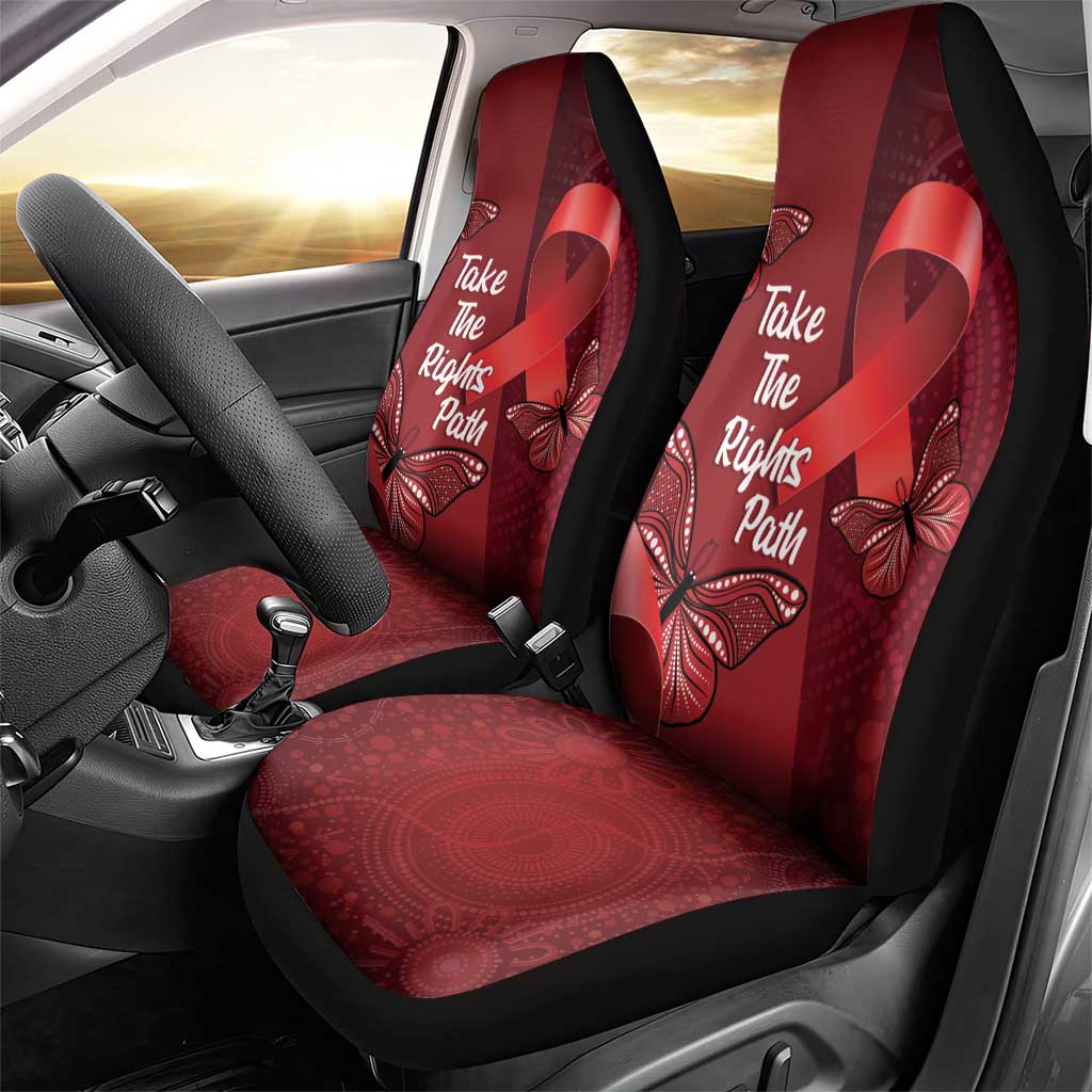 Australia AIDS Awareness Month Car Seat Cover Take The Rights Path Aboriginal Art