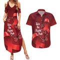 Australia AIDS Awareness Month Couples Matching Summer Maxi Dress and Hawaiian Shirt Take The Rights Path Aboriginal Art