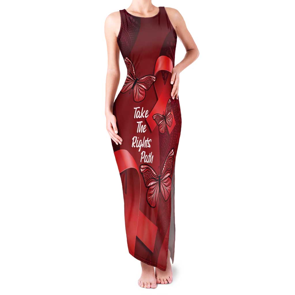 Australia AIDS Awareness Month Family Matching Tank Maxi Dress and Hawaiian Shirt Take The Rights Path Aboriginal Art