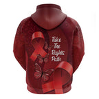 Australia AIDS Awareness Month Hoodie Take The Rights Path Aboriginal Art
