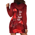 Australia AIDS Awareness Month Hoodie Dress Take The Rights Path Aboriginal Art
