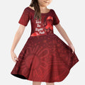 Australia AIDS Awareness Month Kid Short Sleeve Dress Take The Rights Path Aboriginal Art