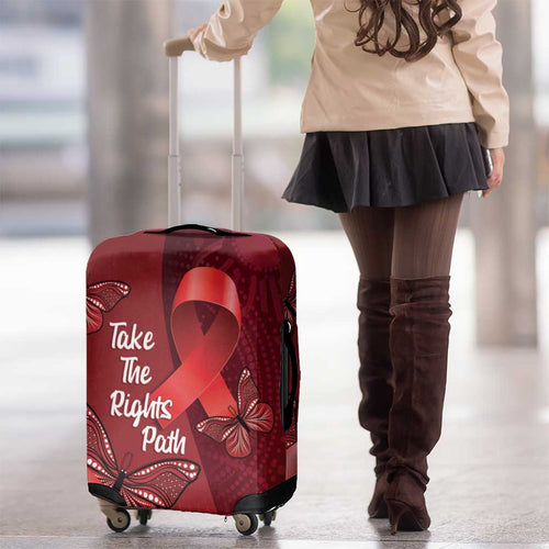 Australia AIDS Awareness Month Luggage Cover Take The Rights Path Aboriginal Art
