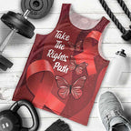 Australia AIDS Awareness Month Men Tank Top Take The Rights Path Aboriginal Art
