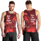Australia AIDS Awareness Month Men Tank Top Take The Rights Path Aboriginal Art