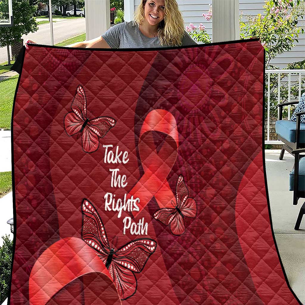 Australia AIDS Awareness Month Quilt Take The Rights Path Aboriginal Art