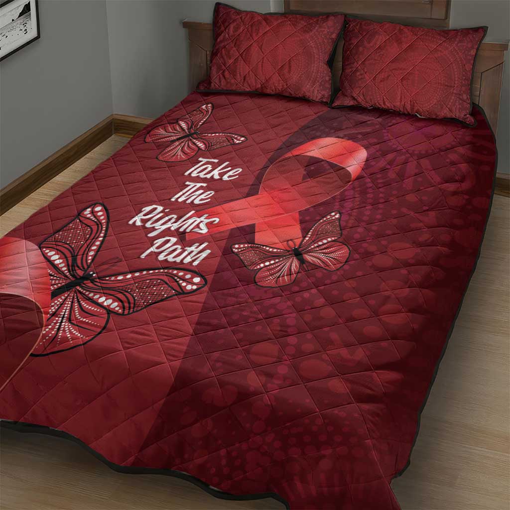 Australia AIDS Awareness Month Quilt Bed Set Take The Rights Path Aboriginal Art