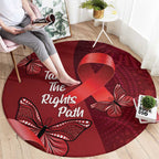 Australia AIDS Awareness Month Round Carpet Take The Rights Path Aboriginal Art