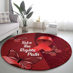 Australia AIDS Awareness Month Round Carpet Take The Rights Path Aboriginal Art