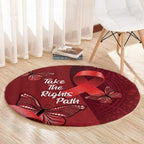 Australia AIDS Awareness Month Round Carpet Take The Rights Path Aboriginal Art
