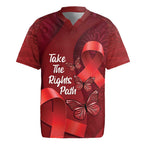 Australia AIDS Awareness Month Rugby Jersey Take The Rights Path Aboriginal Art