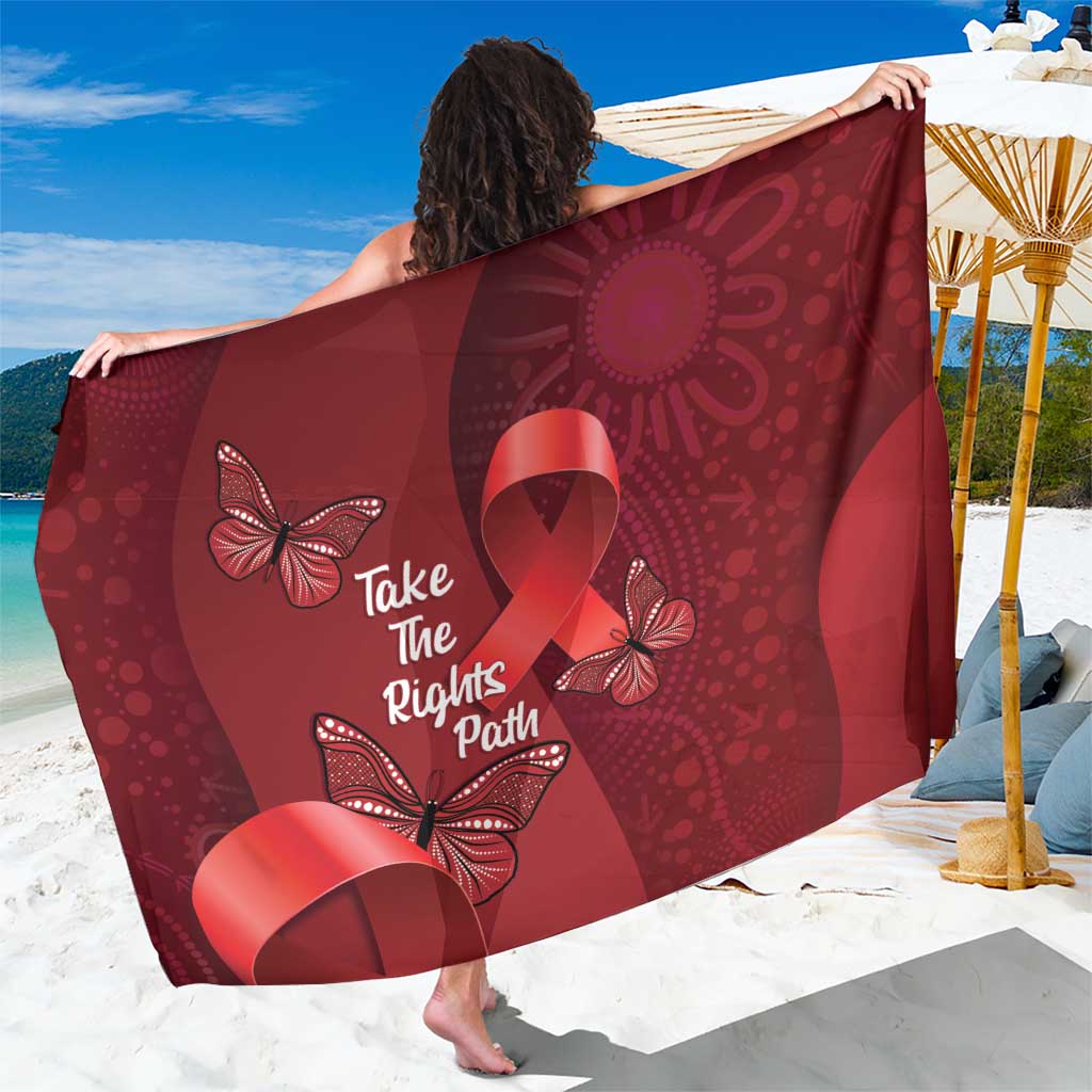 Australia AIDS Awareness Month Sarong Take The Rights Path Aboriginal Art