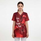 Australia AIDS Awareness Month Scrub Top Take The Rights Path Aboriginal Art - Aussie Hoodie