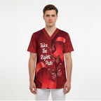 Australia AIDS Awareness Month Scrub Top Take The Rights Path Aboriginal Art - Aussie Hoodie