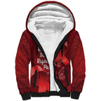 Australia AIDS Awareness Month Sherpa Hoodie Take The Rights Path Aboriginal Art