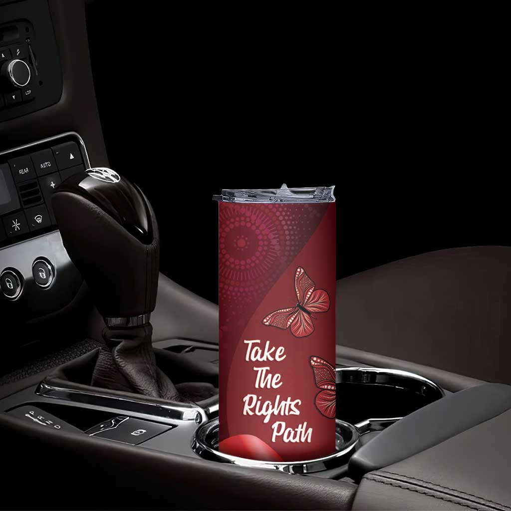 Australia AIDS Awareness Month Skinny Tumbler Take The Rights Path Aboriginal Art
