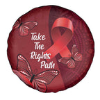 Australia AIDS Awareness Month Spare Tire Cover Take The Rights Path Aboriginal Art