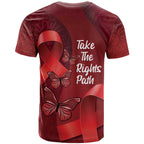 Australia AIDS Awareness Month T Shirt Take The Rights Path Aboriginal Art