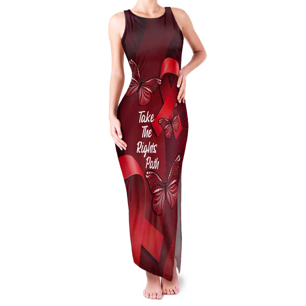 Australia AIDS Awareness Month Tank Maxi Dress Take The Rights Path Aboriginal Art