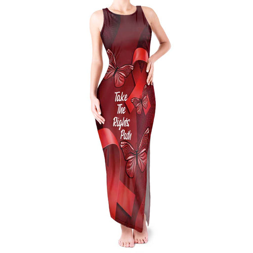 Australia AIDS Awareness Month Tank Maxi Dress Take The Rights Path Aboriginal Art