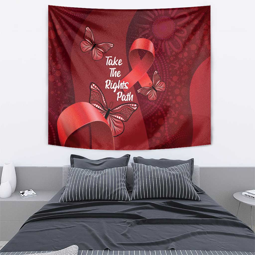 Australia AIDS Awareness Month Tapestry Take The Rights Path Aboriginal Art