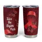 Australia AIDS Awareness Month Tumbler Cup Take The Rights Path Aboriginal Art