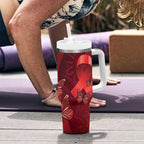 Australia AIDS Awareness Month Tumbler With Handle Take The Rights Path Aboriginal Art