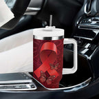 Australia AIDS Awareness Month Tumbler With Handle Take The Rights Path Aboriginal Art