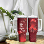 Australia AIDS Awareness Month Tumbler With Handle Take The Rights Path Aboriginal Art