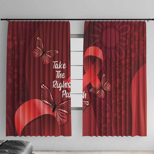 Australia AIDS Awareness Month Window Curtain Take The Rights Path Aboriginal Art