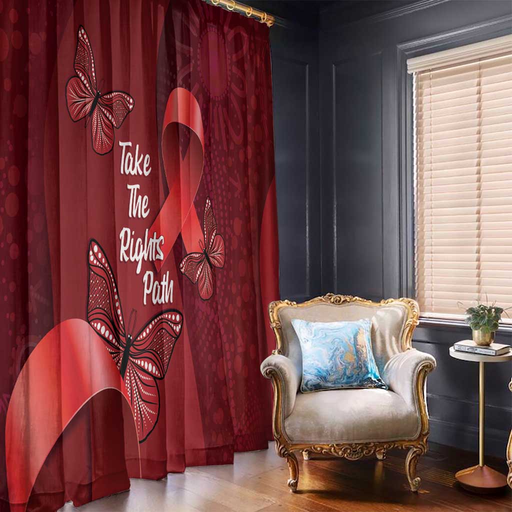 Australia AIDS Awareness Month Window Curtain Take The Rights Path Aboriginal Art