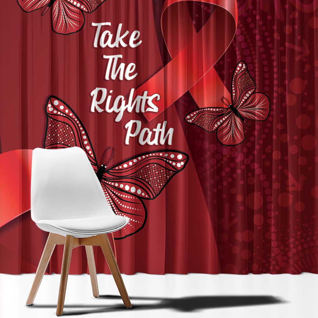 Australia AIDS Awareness Month Window Curtain Take The Rights Path Aboriginal Art