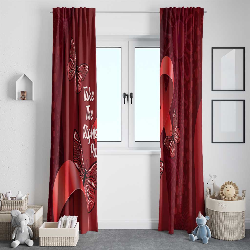 Australia AIDS Awareness Month Window Curtain Take The Rights Path Aboriginal Art