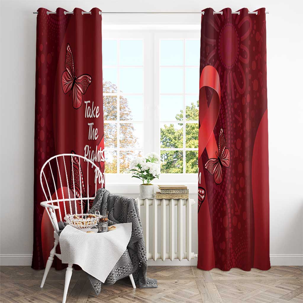 Australia AIDS Awareness Month Window Curtain Take The Rights Path Aboriginal Art