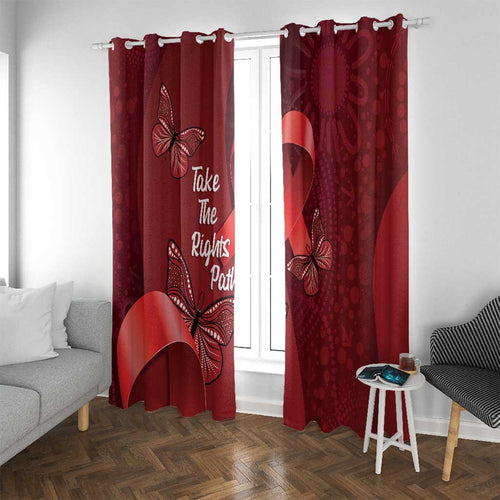 Australia AIDS Awareness Month Window Curtain Take The Rights Path Aboriginal Art
