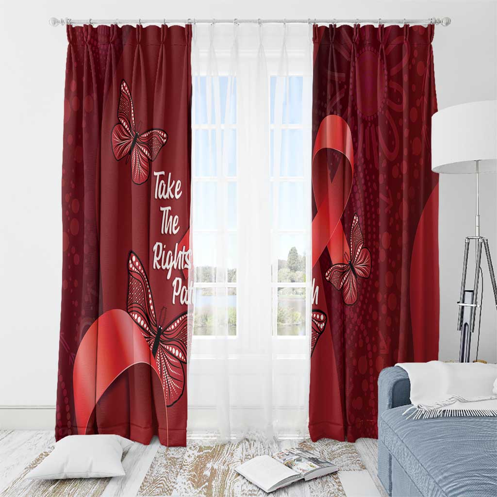 Australia AIDS Awareness Month Window Curtain Take The Rights Path Aboriginal Art