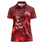 Australia AIDS Awareness Month Women Polo Shirt Take The Rights Path Aboriginal Art